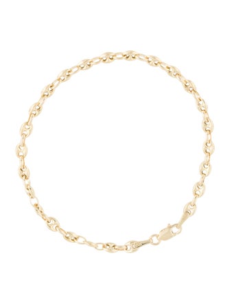 Bracelet 10K Hollow Link Chain Bracelet