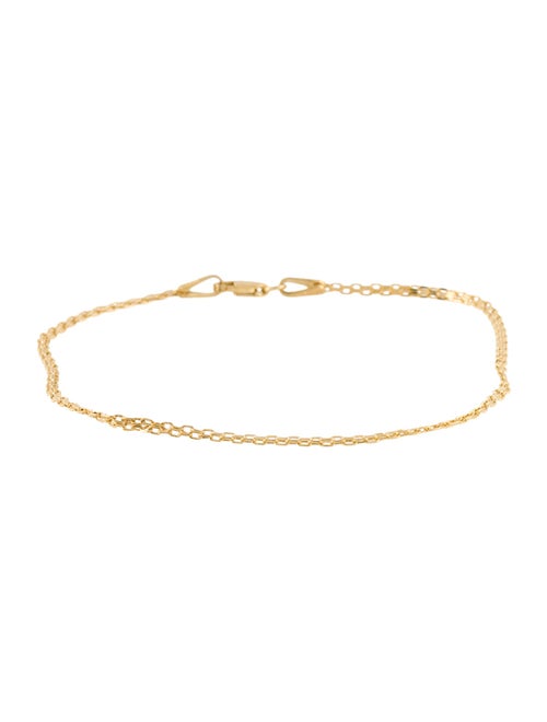 Bracelet 10K Double Paper Clip Chain Link Bracelet