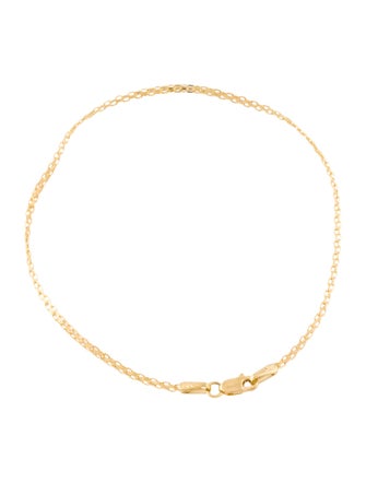 Bracelet 10K Double Paper Clip Chain Link Bracelet