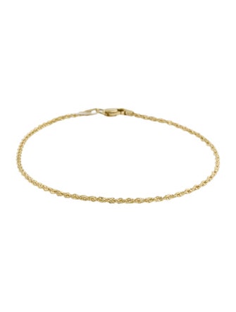 Bracelet 10K Rope Chain Link Bracelet