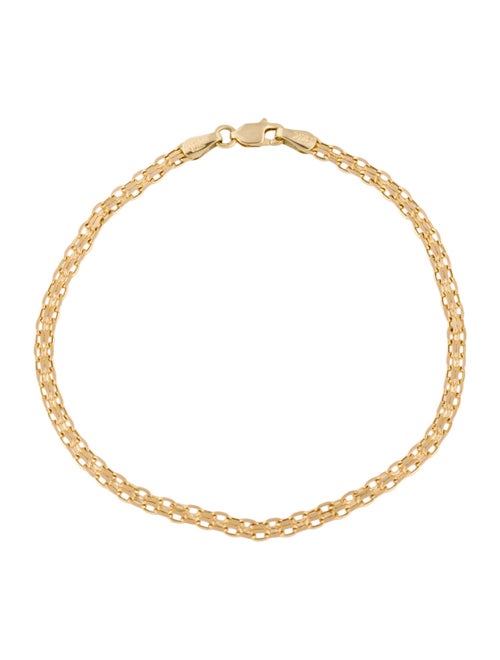 Bracelet 10K Double Paper Clip Chain Link Bracelet