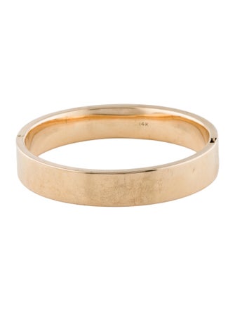 Bracelet 14K Engraved Hinged Bangle