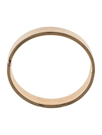 Bracelet 14K Engraved Hinged Bangle