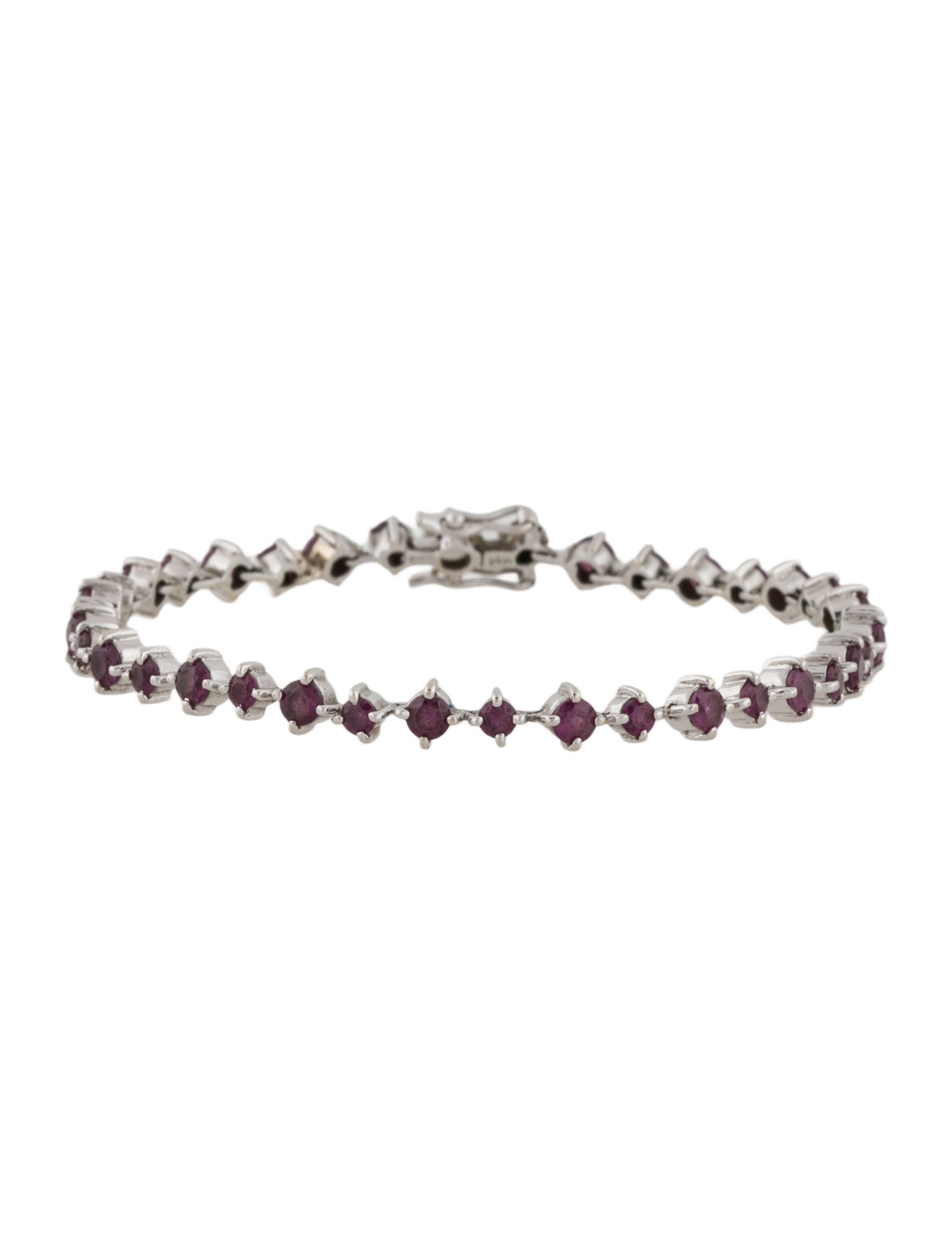 Bracelet 14K 3.89ctw Rhodolite Garnet Link