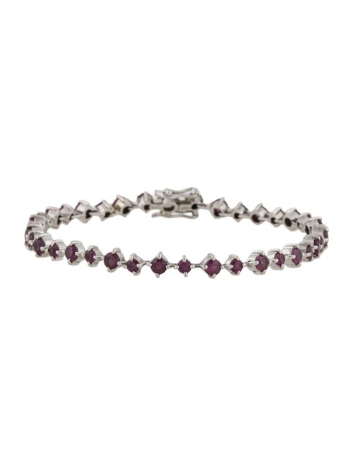 Bracelet 14K 3.89ctw Rhodolite Garnet Link Bracelet