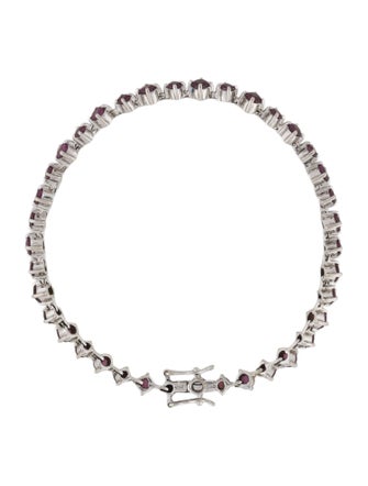 Bracelet 14K 3.89ctw Rhodolite Garnet Link Bracelet