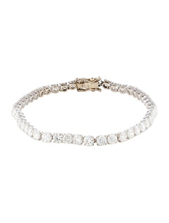 Bracelet 18K 9.87ctw Diamond Tennis Bracelet