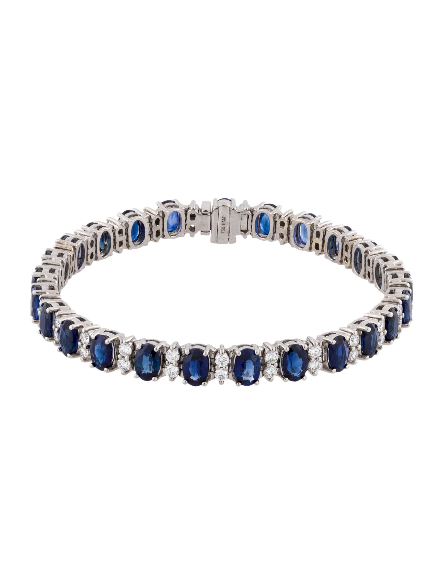 Bracelet 18K Sapphire & Diamond Link