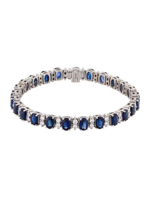 Bracelet 18K Sapphire & Diamond Link Bracelet