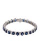 Bracelet 18K Sapphire & Diamond Link Bracelet