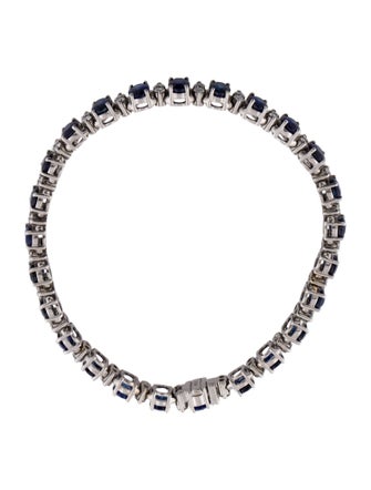 Bracelet 18K Sapphire & Diamond Link Bracelet