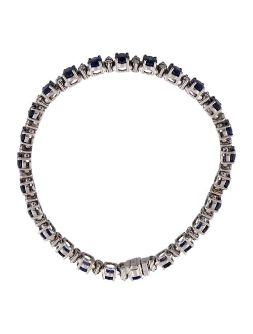 Bracelet 18K Sapphire & Diamond Link Bracelet
