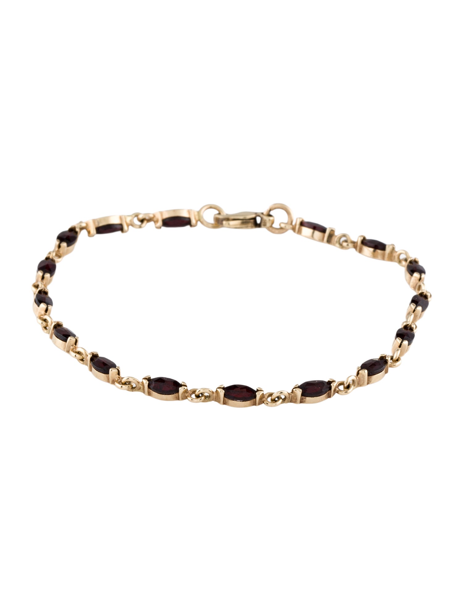 Bracelet 14K Garnet Link