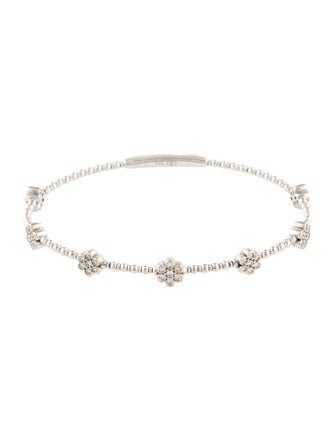 Bracelet 14K Diamond Flower Station Bracelet
