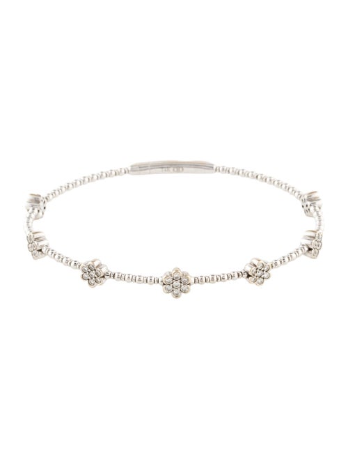 Bracelet 14K Diamond Flower Station Bracelet