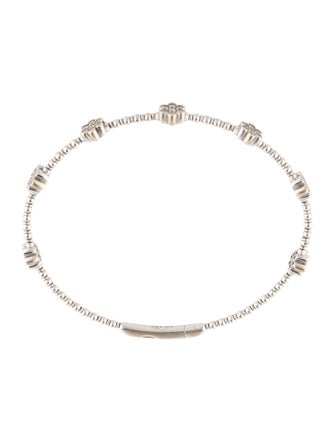 Bracelet 14K Diamond Flower Station Bracelet