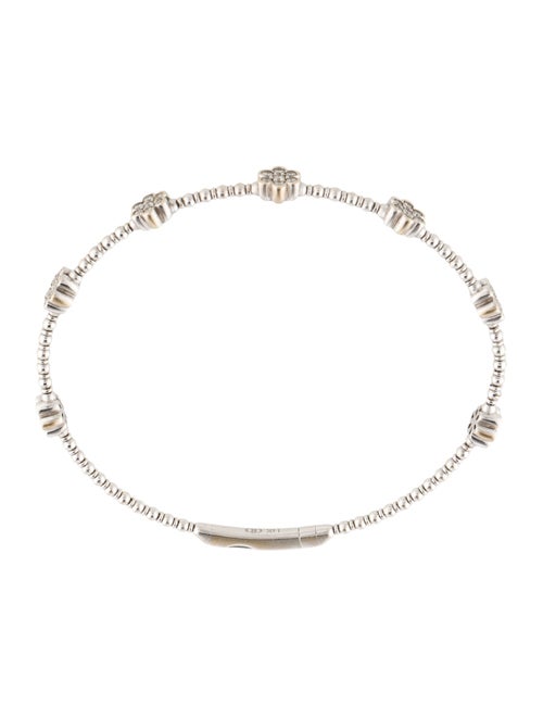 Bracelet 14K Diamond Flower Station Bracelet