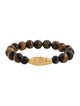 Bracelet 24K Tiger's Eye Quartz & Obsidian Beaded Bracelet