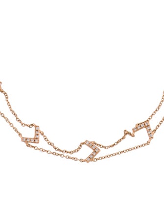 Bracelet 14K Diamond Chevron Station Bracelet