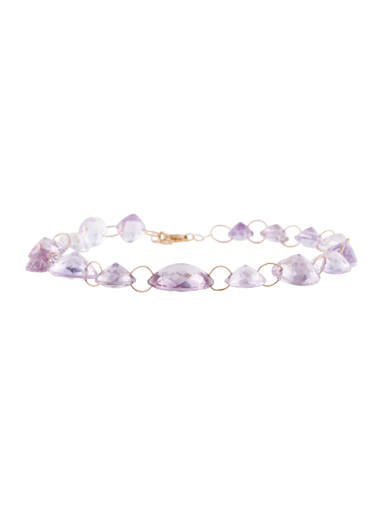 Bracelet 14K Amethyst Beaded Convertible Bracelet Anklet