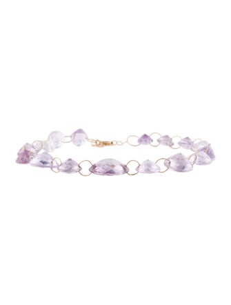 Bracelet 14K Amethyst Beaded Convertible Bracelet Anklet