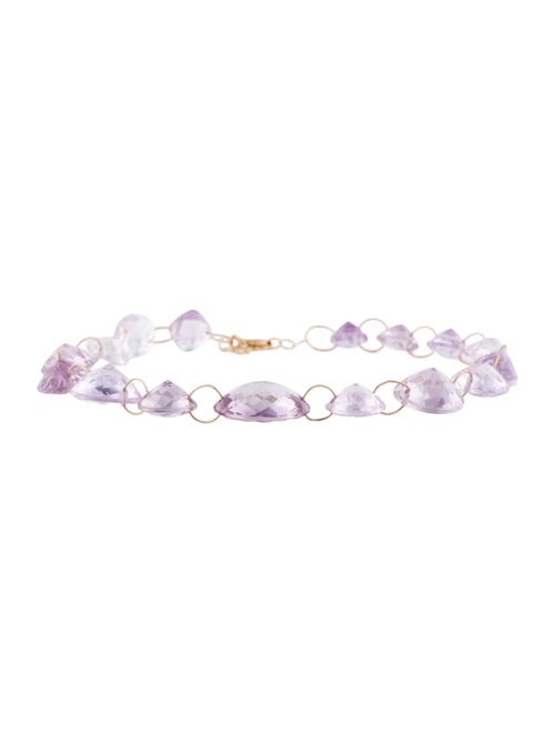 Bracelet 14K Amethyst Beaded Convertible Bracelet Anklet