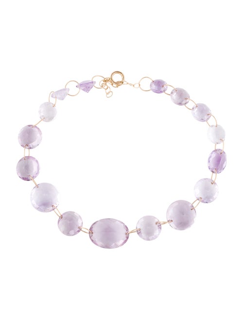 Bracelet 14K Amethyst Beaded Convertible Bracelet Anklet