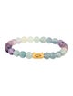 Bracelet 24K Fluorite Bead Cat Charm Bracelet