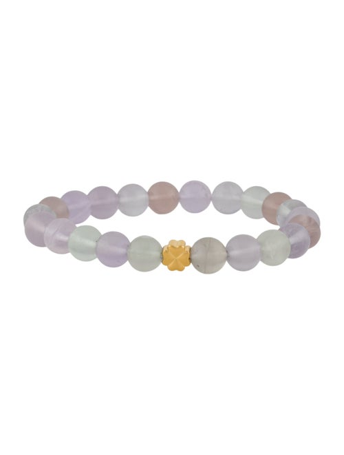 Bracelet 24K Fluorite Bead Bracelet