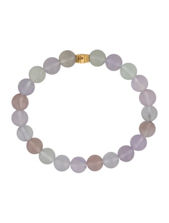 Bracelet 24K Fluorite Bead Bracelet