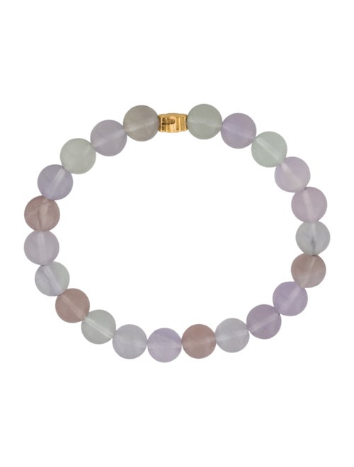 Bracelet 24K Fluorite Bead Bracelet