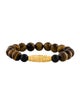 Bracelet 24K Tiger's Eye Quartz & Obsidian Bead Bracelet