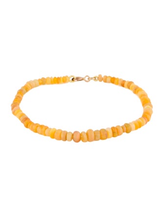 Bracelet 14K Fire Opal Bead Bracelet