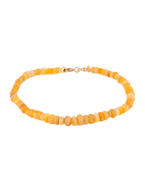 Bracelet 14K Fire Opal Bead Bracelet