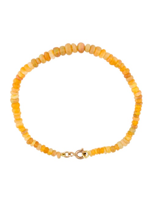 Bracelet 14K Fire Opal Bead Bracelet
