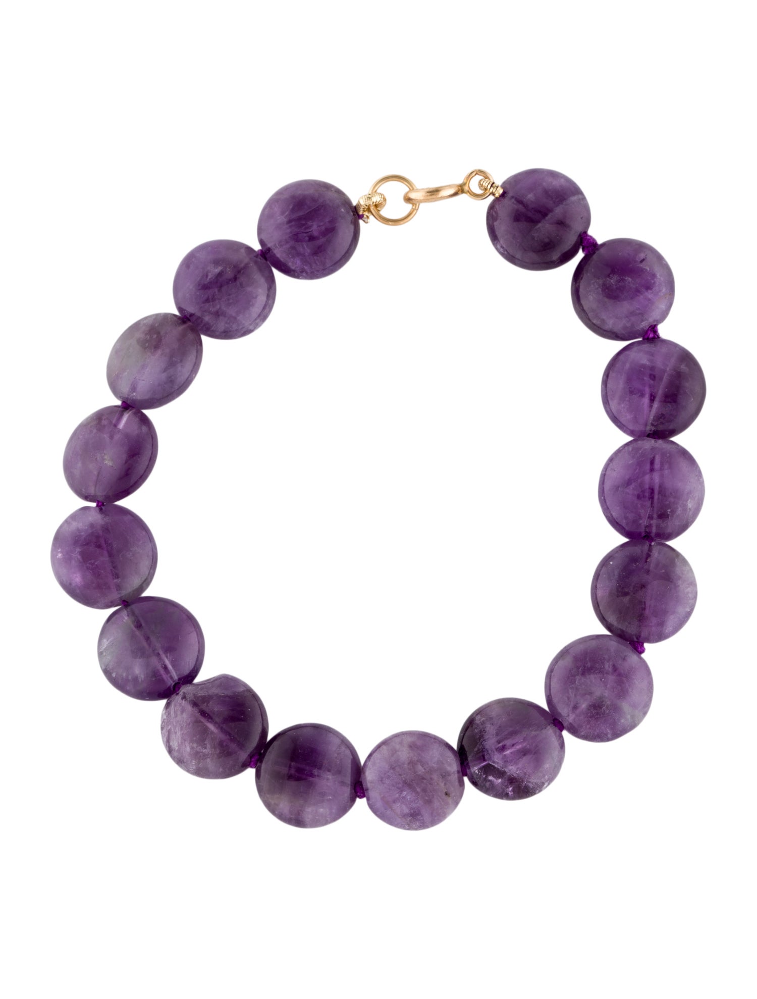 Bracelet 14K Amethyst Bead Bracelet