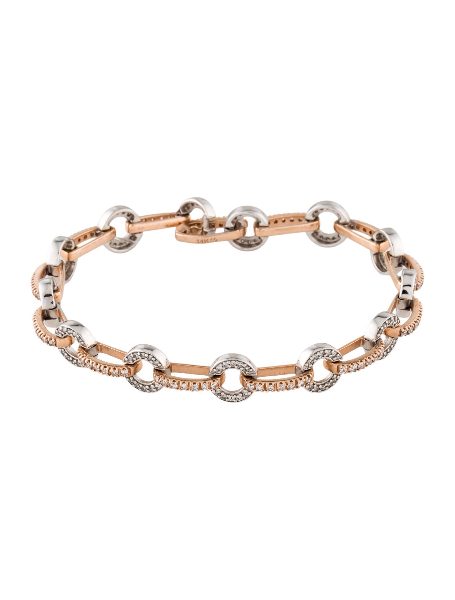 Bracelet 14K 1.11ctw Diamond Link
