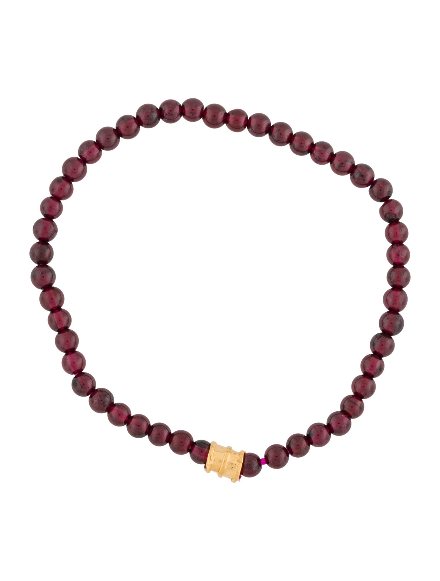 Bracelet 24K Rhodolite Beaded Stretch