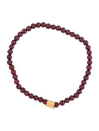 Bracelet 24K Rhodolite Beaded Stretch