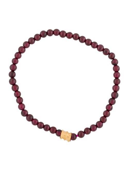 Bracelet 24K Rhodolite Beaded Stretch