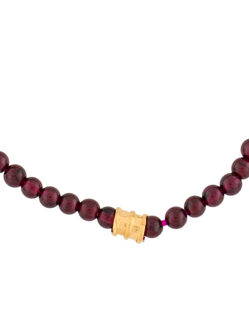Bracelet 24K Rhodolite Beaded Stretch
