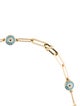 Bracelet 14K Enamel Evil Eye Station Bracelet