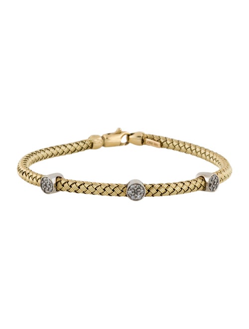 Bracelet 14K Diamond Station Bangle Bracelet