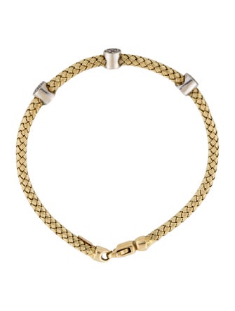 Bracelet 14K Diamond Station Bangle Bracelet