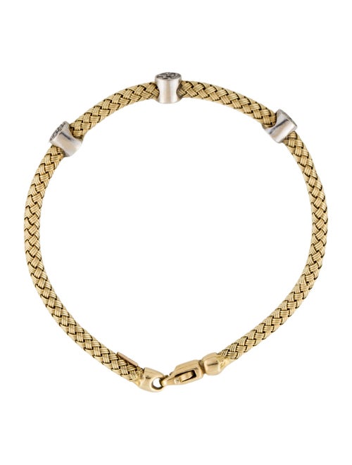 Bracelet 14K Diamond Station Bangle Bracelet