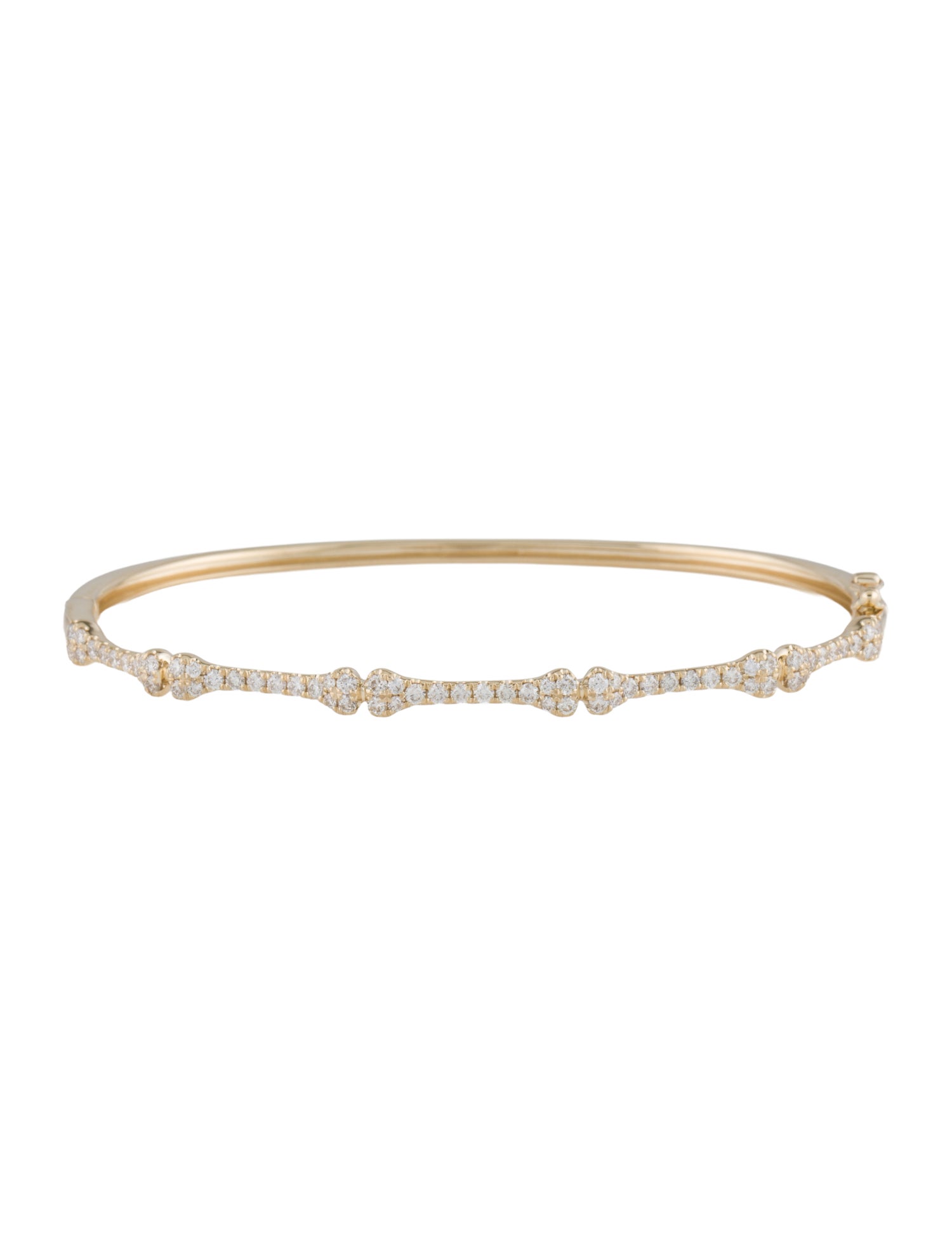 Bracelet 14K Diamond Bone Bangle