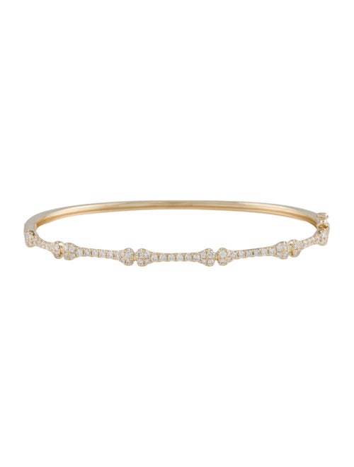 Bracelet 14K Diamond Bone Bangle Bracelet