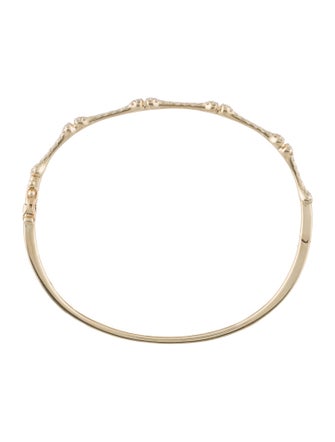 Bracelet 14K Diamond Bone Bangle Bracelet