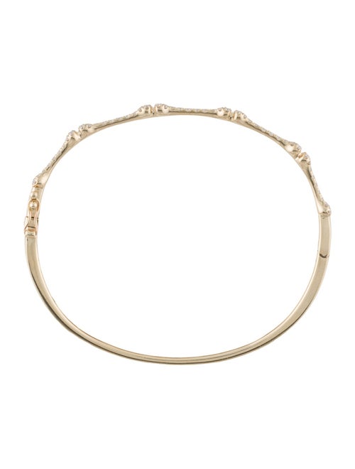 Bracelet 14K Diamond Bone Bangle Bracelet