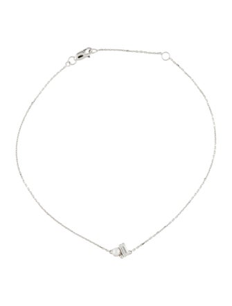 Bracelet Shane Co. 14K Pearl & Diamond Station Bracelet